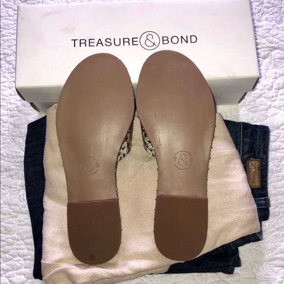 Treasure & Bond Mila Slide Snake Faux Sandal 9M - Picture 7 of 7